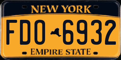 NY license plate FDO6932