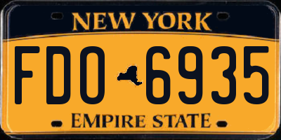 NY license plate FDO6935