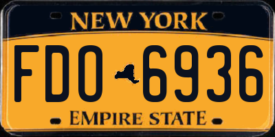 NY license plate FDO6936