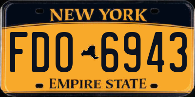 NY license plate FDO6943