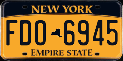NY license plate FDO6945