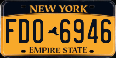 NY license plate FDO6946