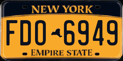 NY license plate FDO6949