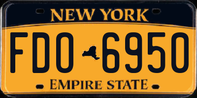 NY license plate FDO6950
