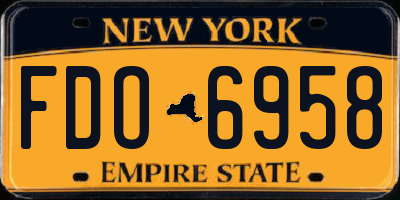 NY license plate FDO6958