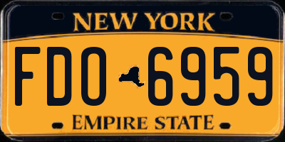 NY license plate FDO6959
