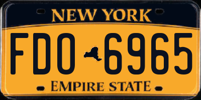 NY license plate FDO6965