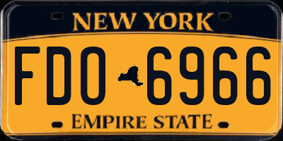 NY license plate FDO6966