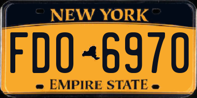 NY license plate FDO6970