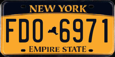 NY license plate FDO6971