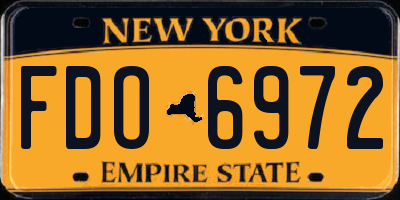 NY license plate FDO6972