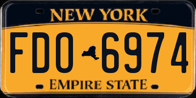 NY license plate FDO6974
