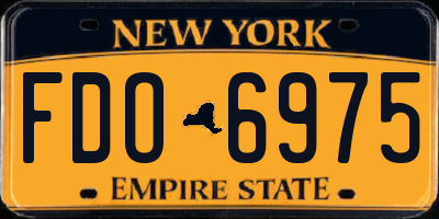 NY license plate FDO6975