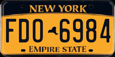NY license plate FDO6984