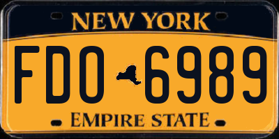 NY license plate FDO6989