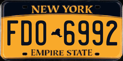 NY license plate FDO6992