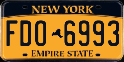NY license plate FDO6993