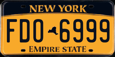 NY license plate FDO6999