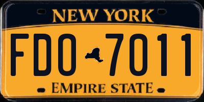 NY license plate FDO7011