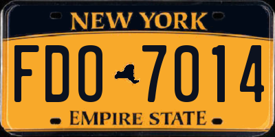 NY license plate FDO7014
