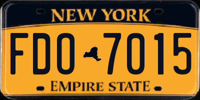 NY license plate FDO7015