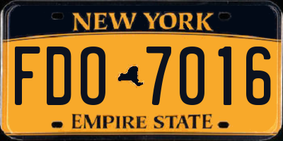 NY license plate FDO7016