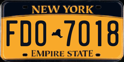 NY license plate FDO7018