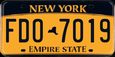 NY license plate FDO7019
