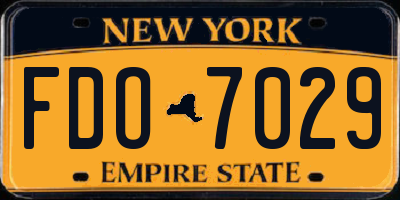 NY license plate FDO7029