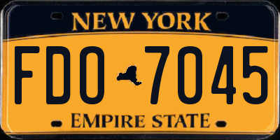 NY license plate FDO7045