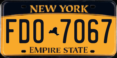 NY license plate FDO7067
