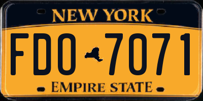 NY license plate FDO7071