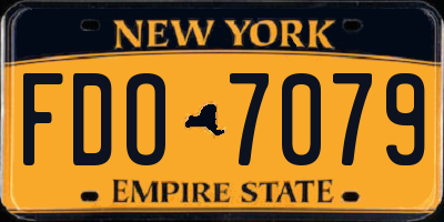 NY license plate FDO7079