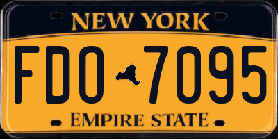 NY license plate FDO7095