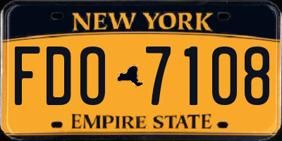 NY license plate FDO7108
