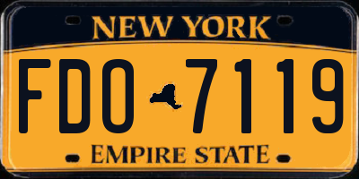 NY license plate FDO7119
