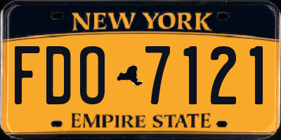 NY license plate FDO7121