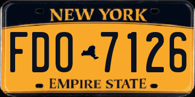 NY license plate FDO7126