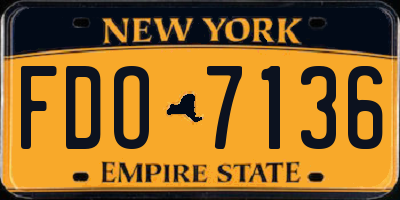 NY license plate FDO7136