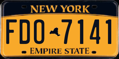 NY license plate FDO7141