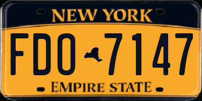 NY license plate FDO7147