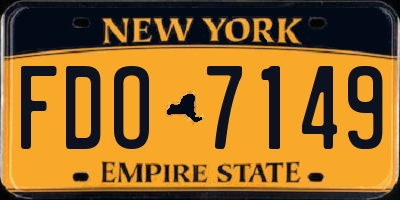 NY license plate FDO7149