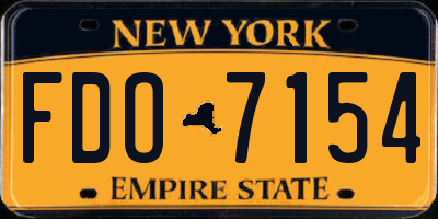 NY license plate FDO7154