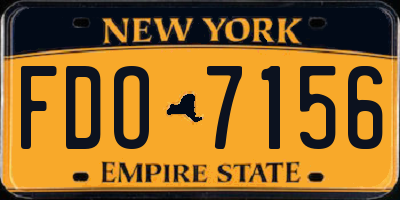 NY license plate FDO7156