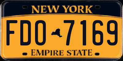 NY license plate FDO7169