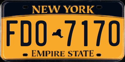 NY license plate FDO7170