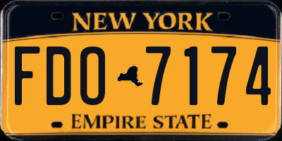 NY license plate FDO7174