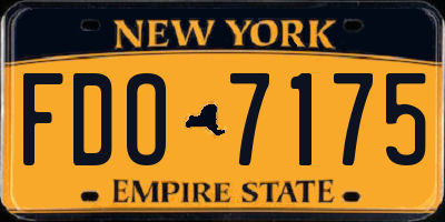 NY license plate FDO7175