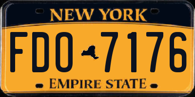NY license plate FDO7176