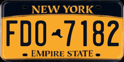 NY license plate FDO7182